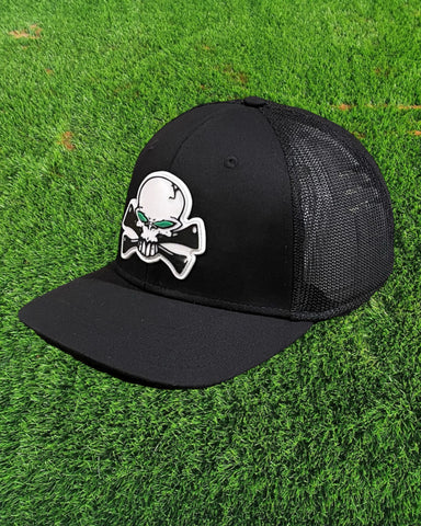 Tee Skull Trucker Golf Snapback/Flexfit Cap - Black/Black